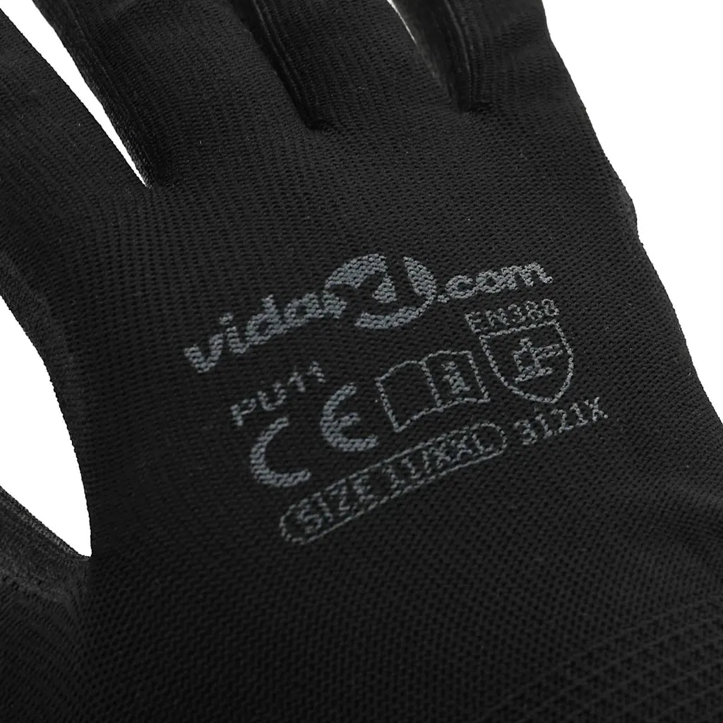 Guanti da Lavoro 12 pz Nero 11 / XXL Poliestere CFW1875426