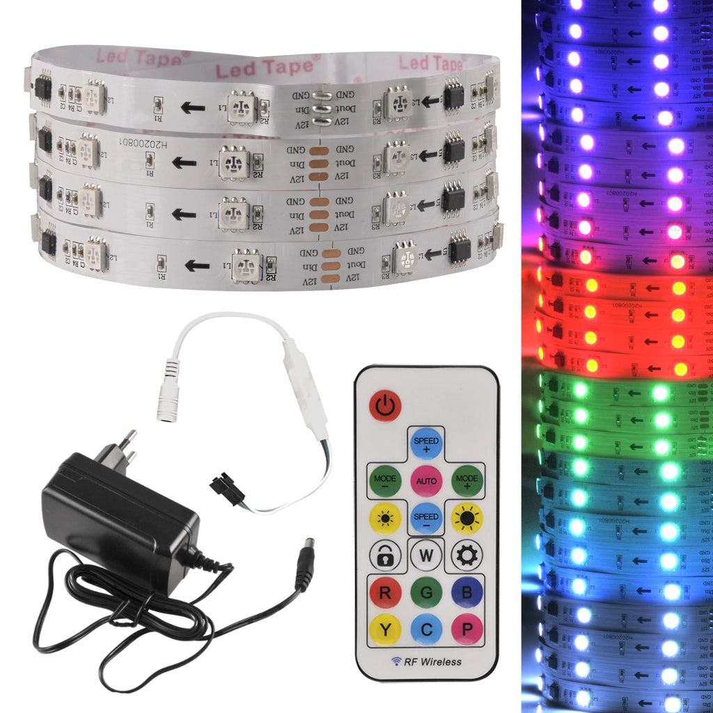 Kit striscia LED RGB Magic 5m 12V IP20 con telecomando Polux