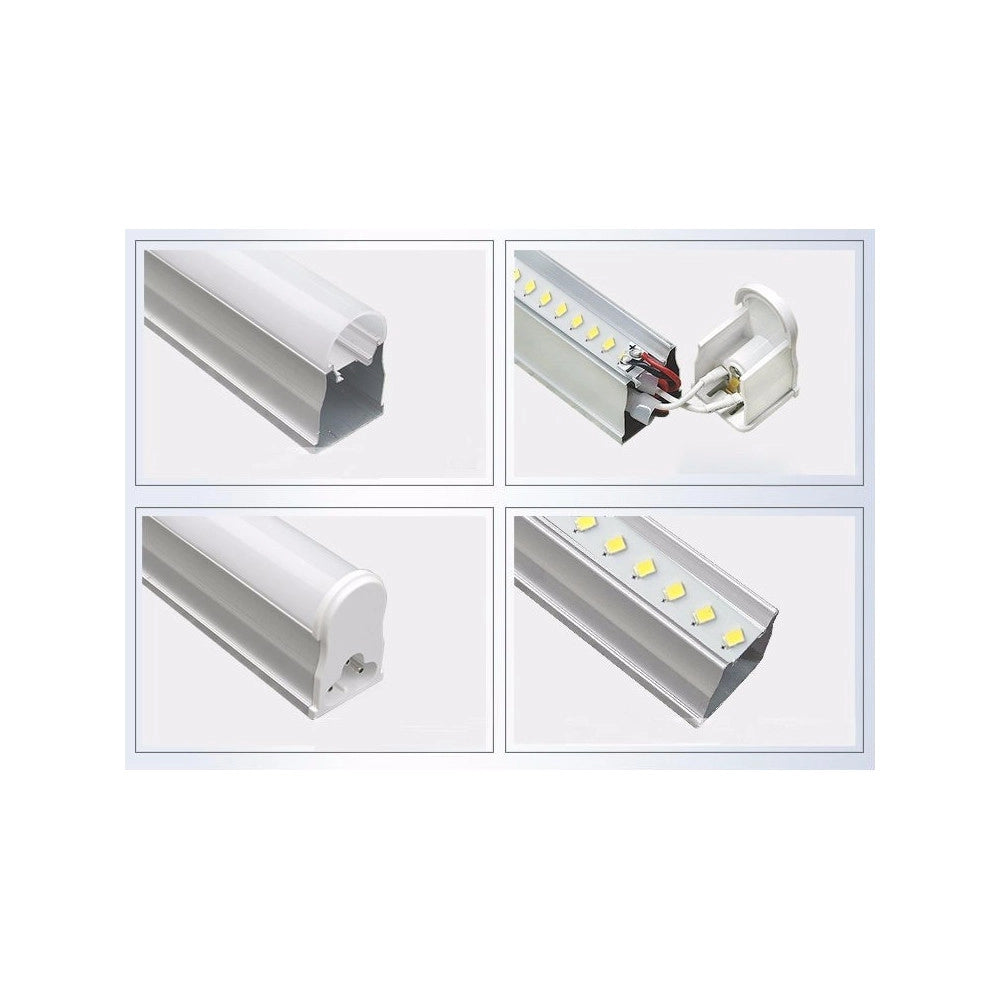 Trade Shop - Tubo T5 Neon Led 6 10 15 18 W Watt 30 60 90 120 Cm Luce Fredda Naturale Calda - -bianco Freddo  Copertura Opaca 60 Cm   -