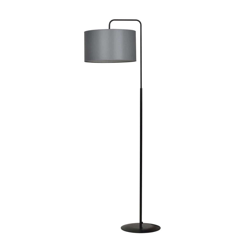 Lampada da terra Emibig Trapo nera/grigia E27 150cm