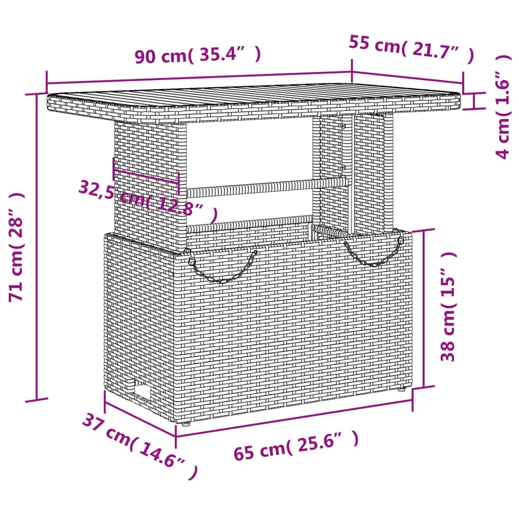 Set da Pranzo da Giardino 4 pz con Cuscini Nero in Polyrattan 3277455