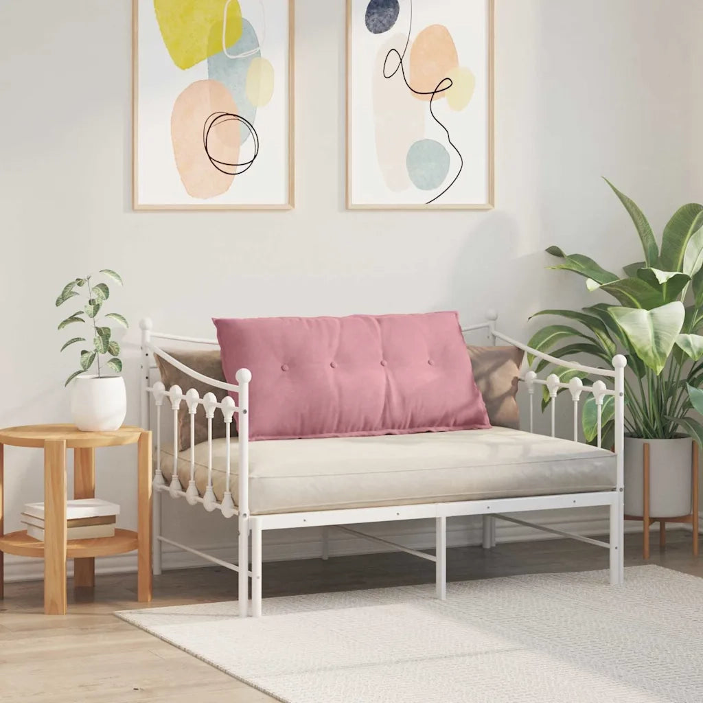 Cuscino per Schiena Rosa 100 x 50 cm Tessuto in Cords 42014765