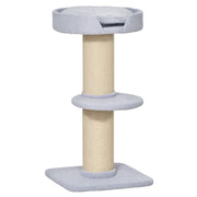 Tiragraffi per Gatti con Piattaforma e Cuscino ¨C Minimal ¨C 91 cm Blu Chiaro