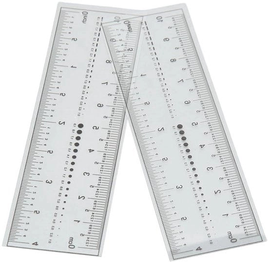 Intrumento di misurazione per unghie - Precisione garantita - Chiarezza - Sottile - Strumento di misurazione per unghie - Adatto per unghie artificiali - 10 pezzi - Kit di misurazione per unghie - Manutenzione unghie - Arte unghie - Qualità salone