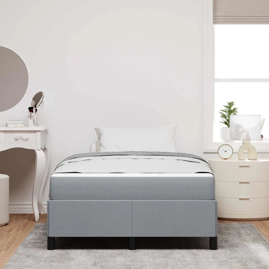 Letto a molle Grigio chiaro 120 x 190 cm Tessuto