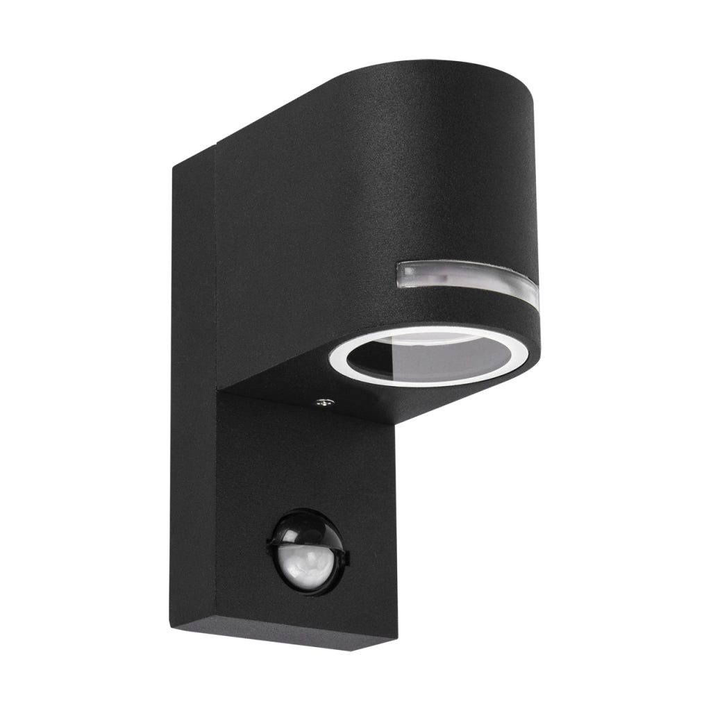 Applique esterna nera sensore PIR GU10 35W IP44 Struhm