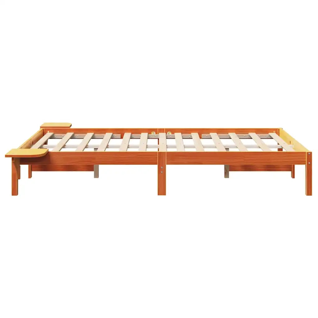 Struttura del letto Marrone cerato 120 x 190 cm Pino massello 873201