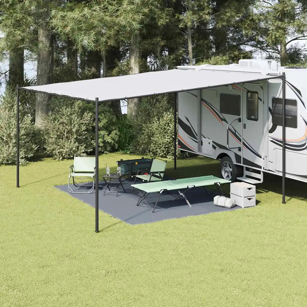 Tappeto da Tenda Blu e Grigio 400 × 300 cm Polietilene 42000177