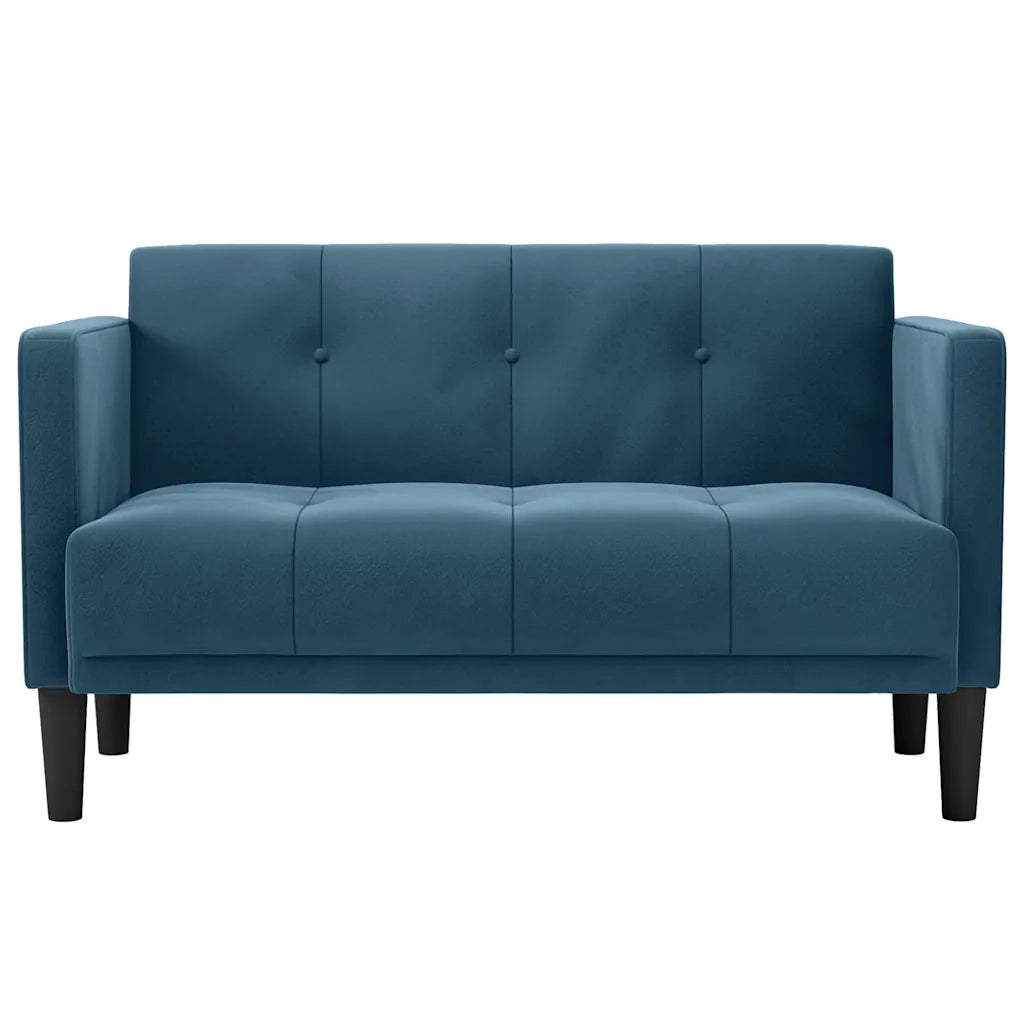 Divano Divanetto Blu 111 cm in Velluto 4100569