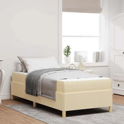 Struttura del letto con materasso Crema 90 x 190 cm Tessuto 3398904