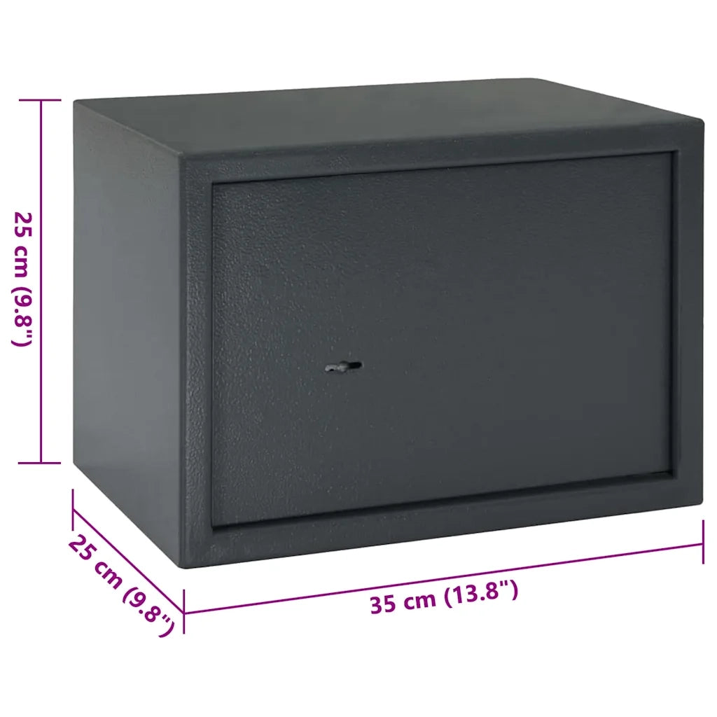 Cassaforte con blocco Grigio scuro 35 x 25 x 25 cm Acciaio 42011315