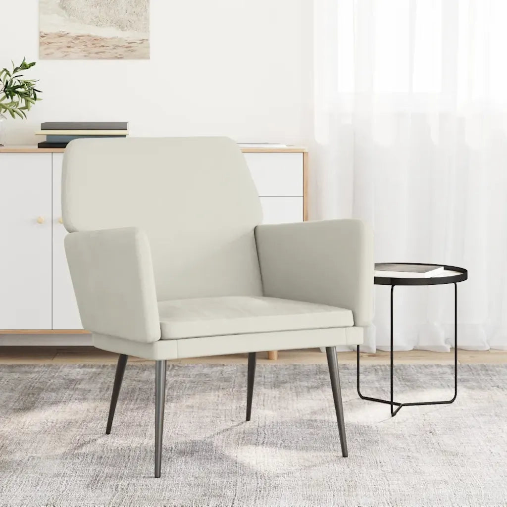 Poltrona Crema 62x79x79 cm Velluto 351380