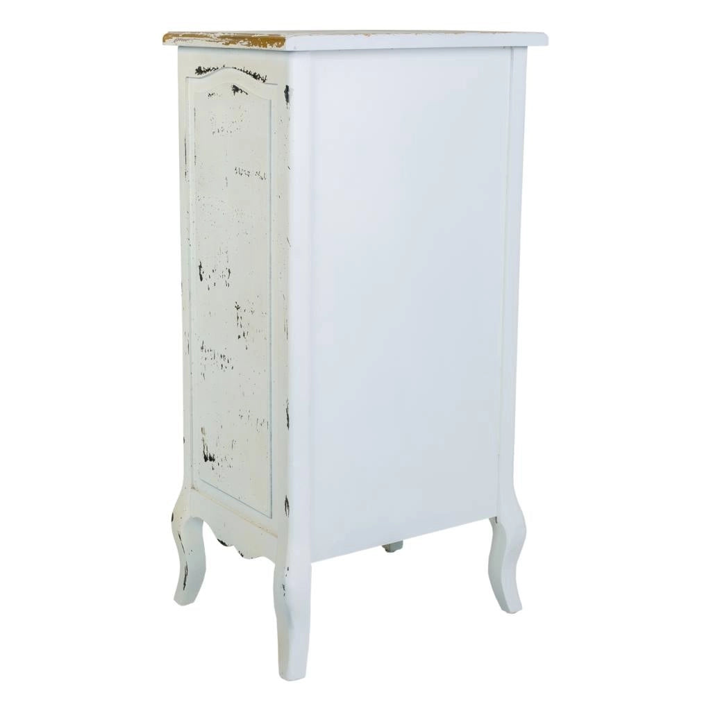 Settimanale in legno bianco 50x40x98