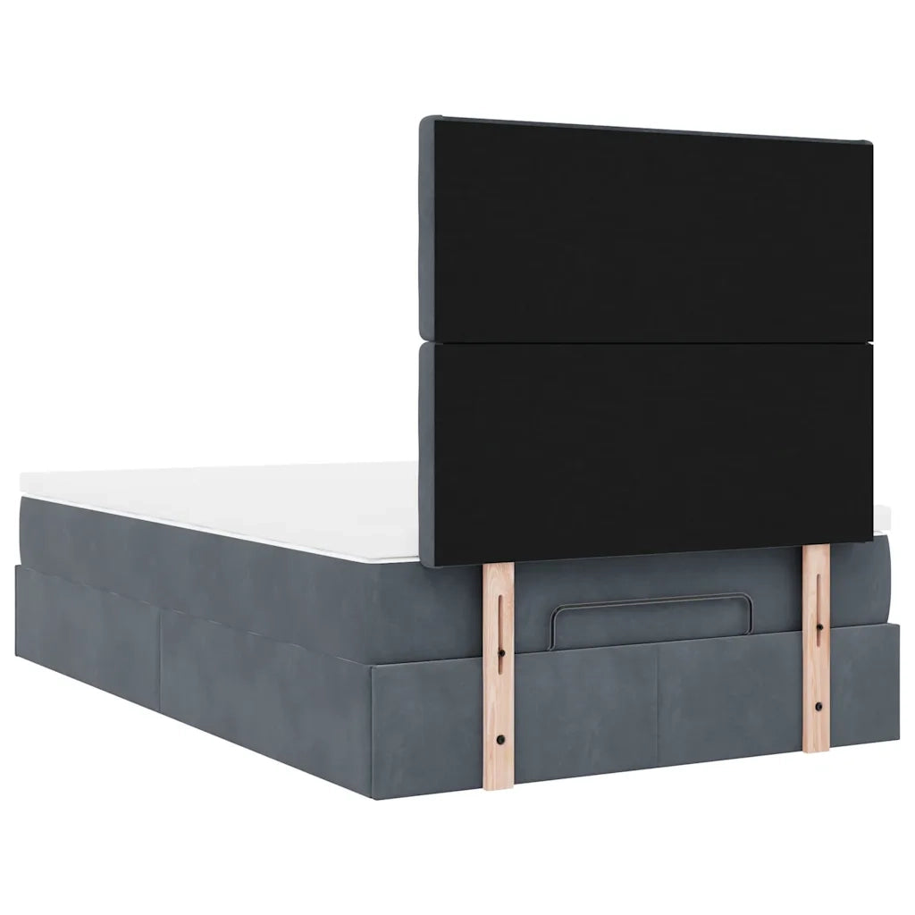 Struttura Letto Pouf con Materassi 120x200 cm Velluto 3313608