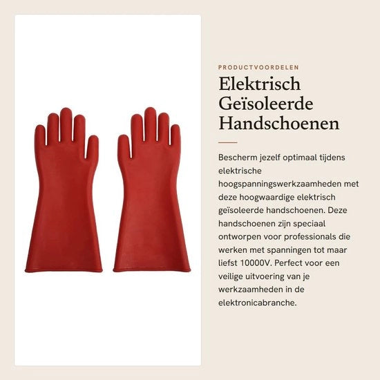 Manichini elettricamente isolanti per lavoro ad alta tensione - 375 mm - Manichini isolanti per protezione elettrica - Manichini per lavoro elettrico sicuro