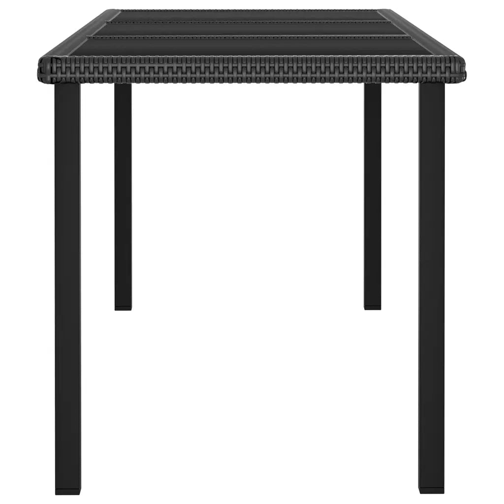 Set da Pranzo da Giardino 9 pz in Polyrattan Nero 3065710