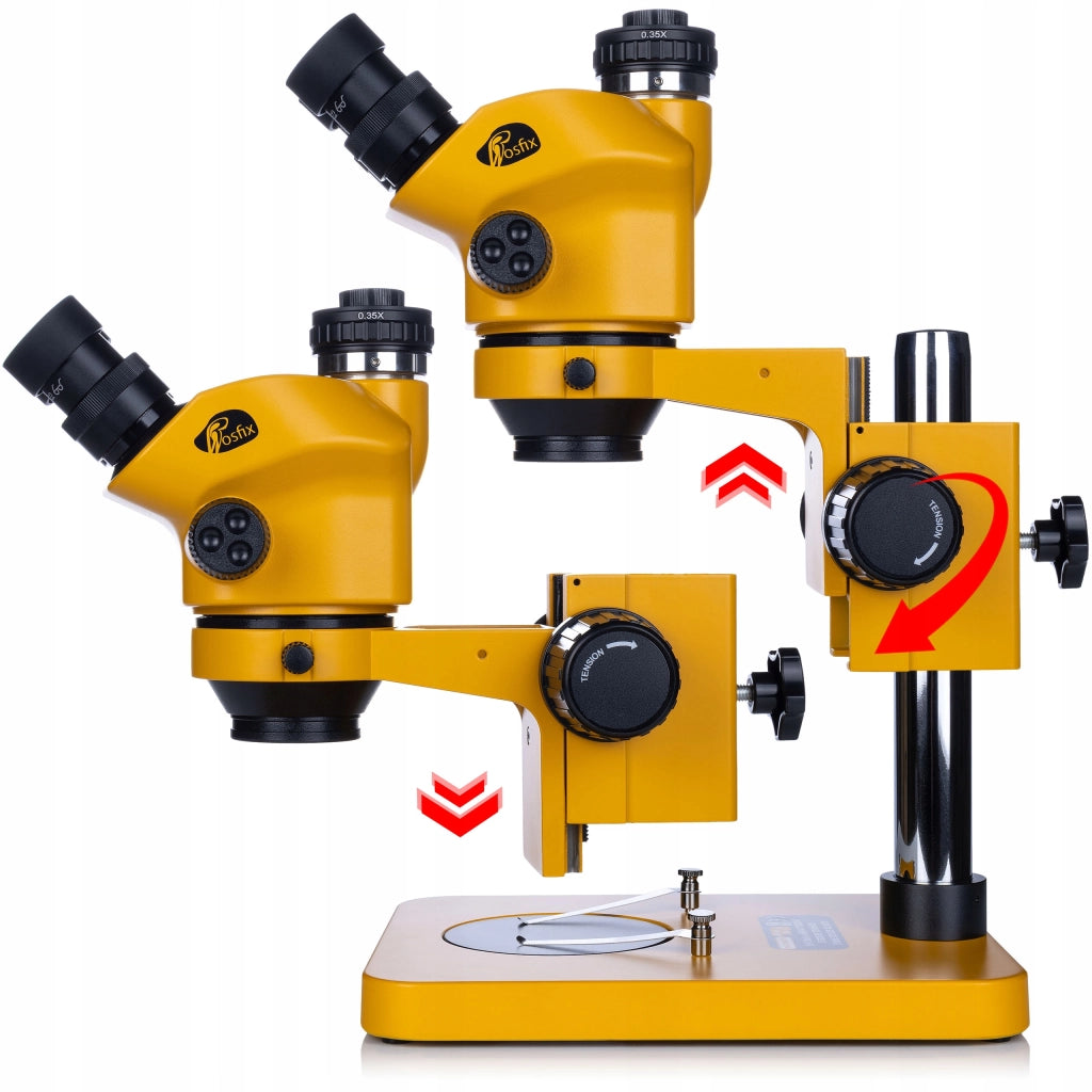 Mikroscopio Trinoculare 7–50x con Fotocamera 16MP 4K HDMI + Lente Barlow 0.5x + Illuminatore LED 56x