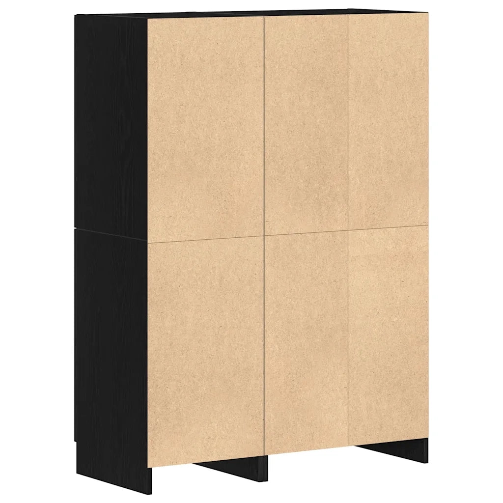 Set di Armadio pensile | Mobili da Cucina 2 pz Nero in Truciolato