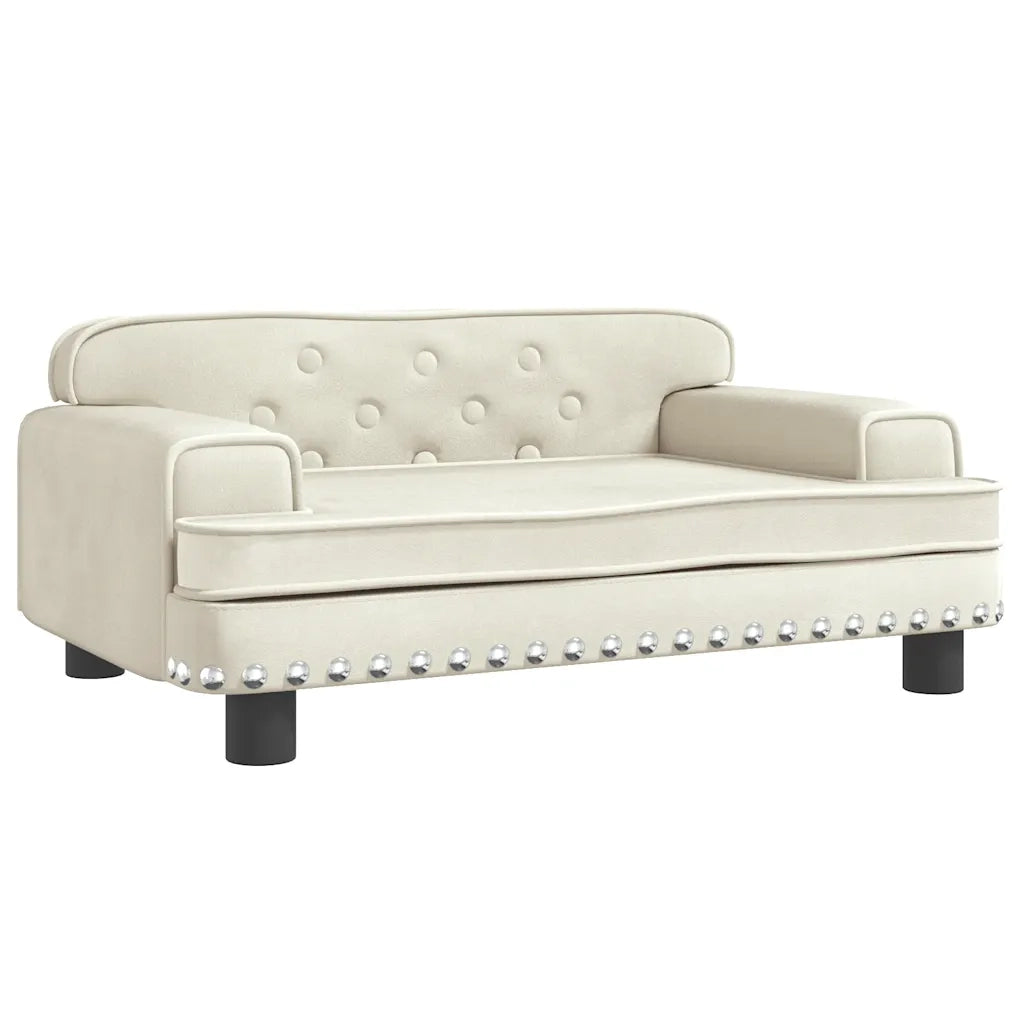 Divano per Bambini-Sofa-Divanetto Crema 70x45x30 cm in Velluto