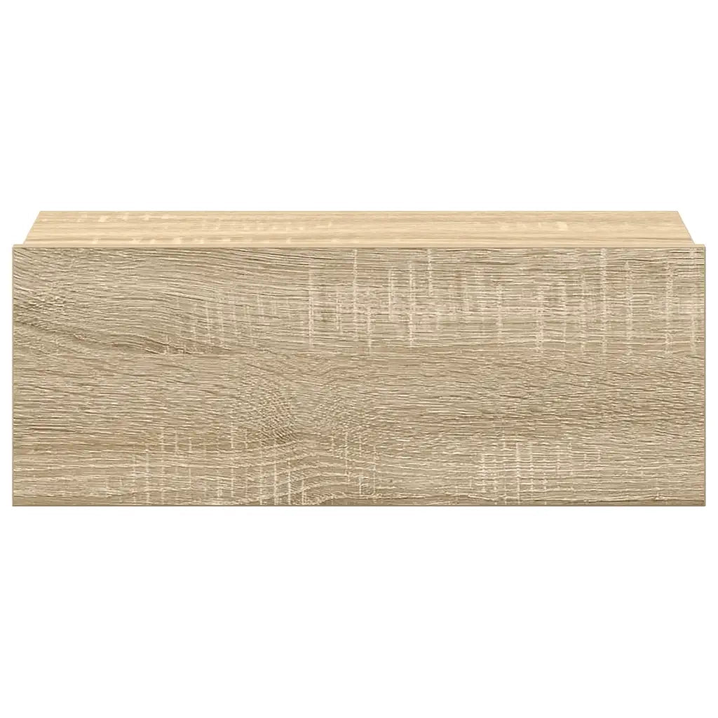 Comodini Pensili 2pz-Set di 2 Tavolino da notte Rovere Sonoma 40x30x15cm Legno Multistrato