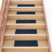 Tappetini per scale autoadesivi 30 pz 60x25 cm blu navy rettangolari 3365713
