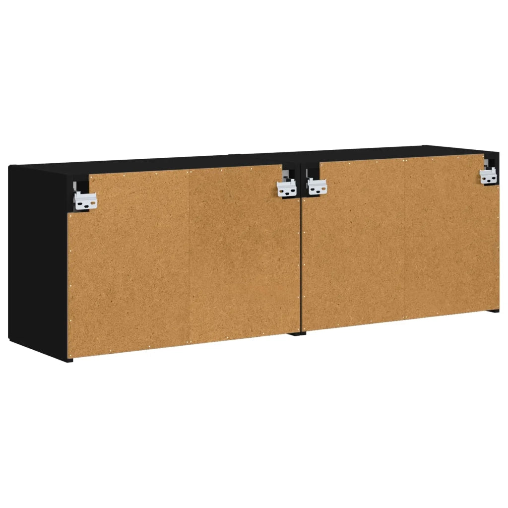 Mobile TV da parete 2 pcs Nero 59,5 x 31 x 40 cm 892332
