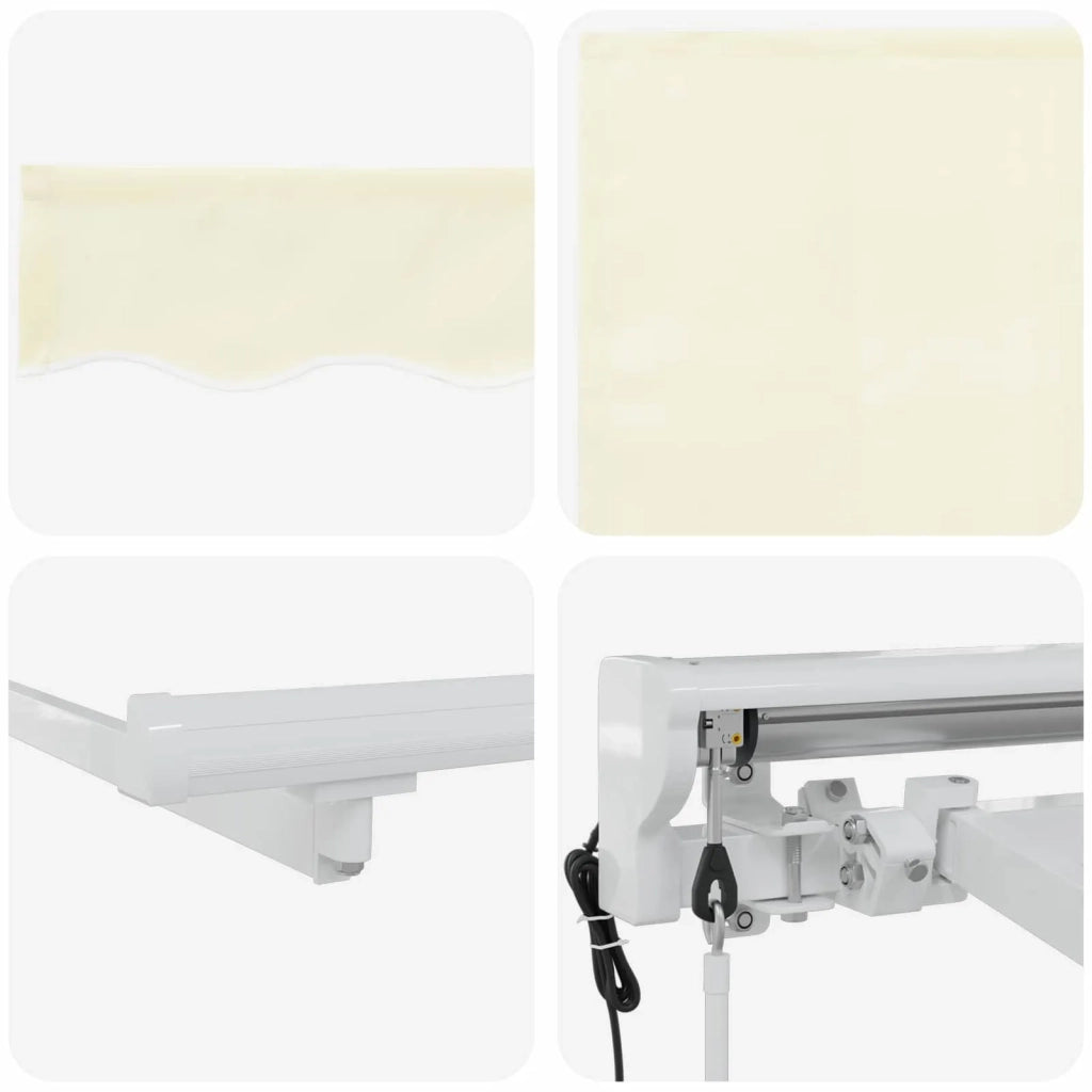 Tettuccio Elettrico Retrattile Crema e Bianco 4,5 × 3 m 3421846