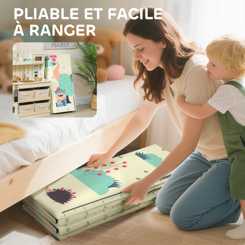 Tappeto da gioco per bambini ¨C Minimal ¨C Multicolore 196x176x1.5 cm