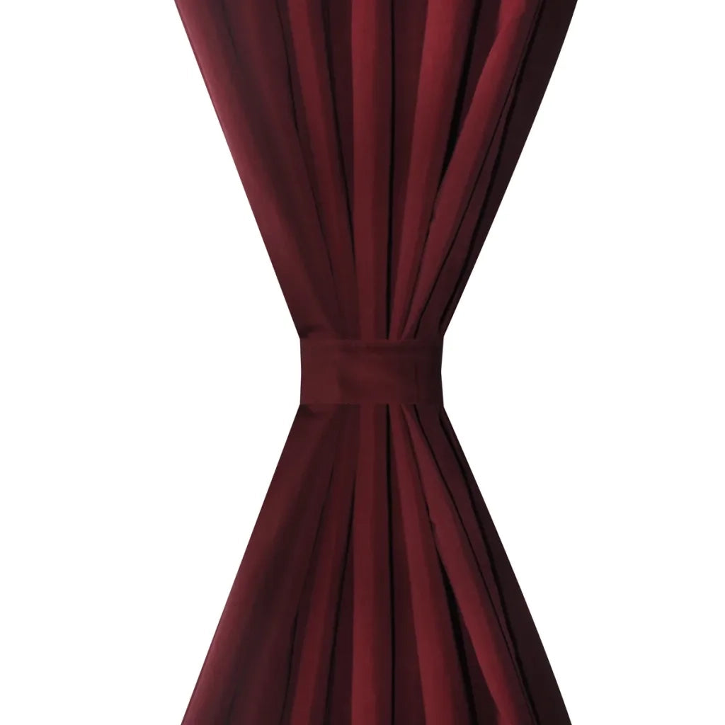 Tende Micro-Raso Bordò 2 pezzi con Occhielli 140 x 225 cm 130363