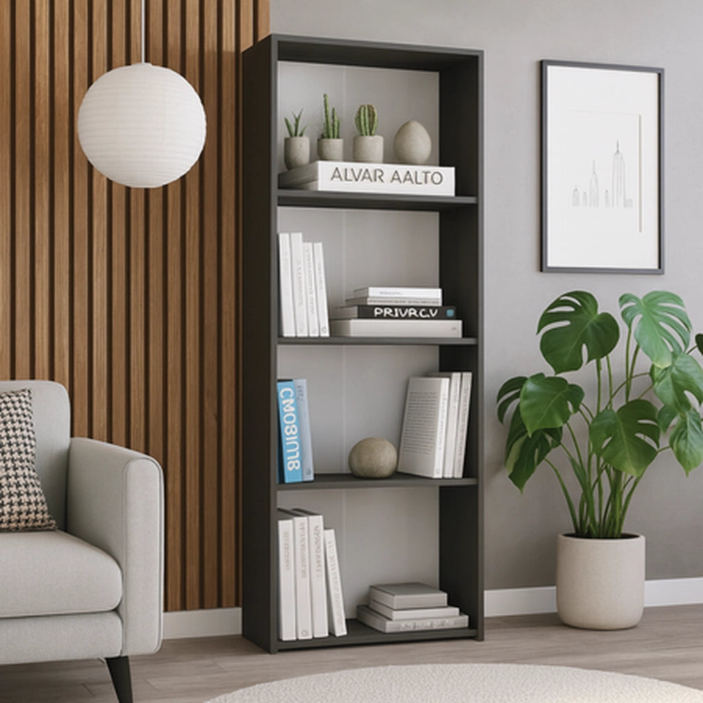 Libreria LONI 160x60 cm colore grigio