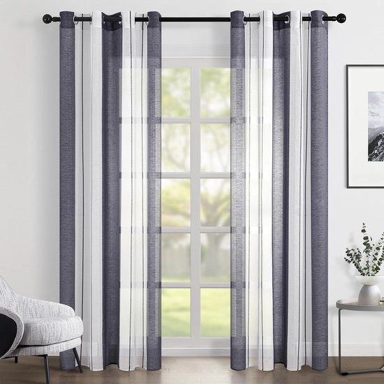 Tappeti di tenda semi-trasparenti con strisce moderne per la decorazione della sala da soggiorno 140x220 cm