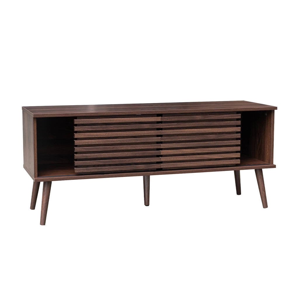 Mobile tv scandinavo a 2 ante, 120cm, noce
