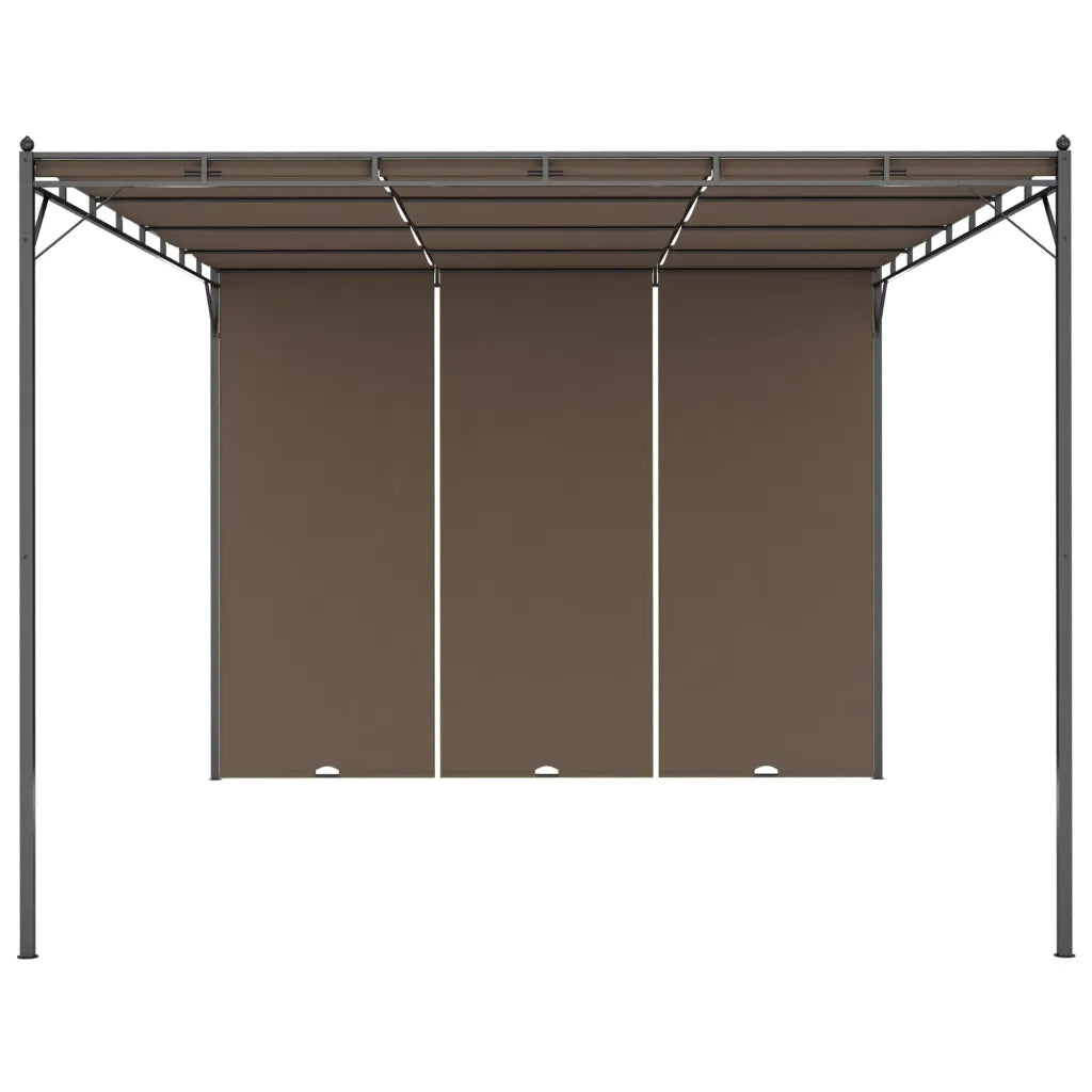 Gazebo da Giardino con Tenda Laterale 4x3x2,25 m Talpa