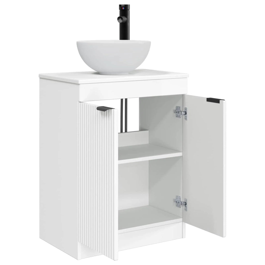 Mobile da bagno con lavabo Bianco Lucido 54 x 35 x 83 cm 890142