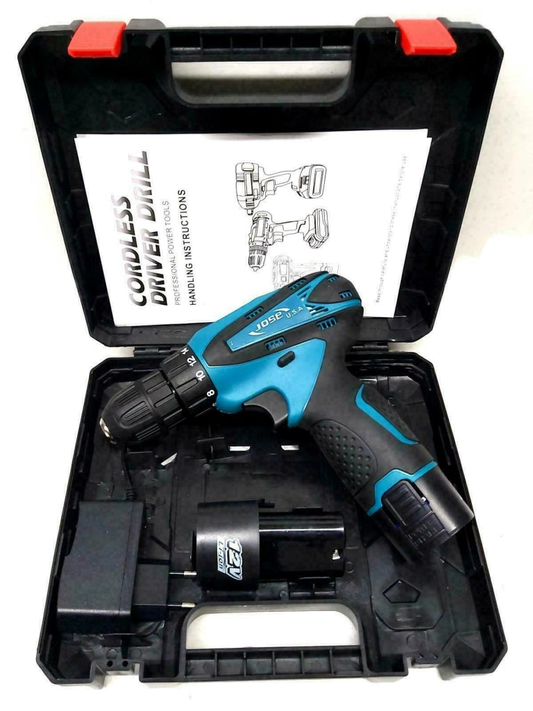 Trapano Avvitatore a Batteria a Litio In Valigetta 12v doppia batteria