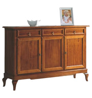Madia credenza arte povera 3 porte 3 cassetti tinta legno 154x42x102 (1266) - Mobili 2G