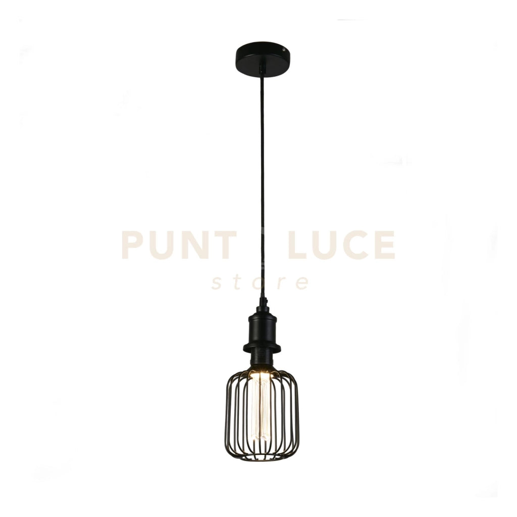 Lampada a tamburo - Metallo nero