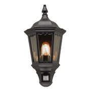 Applique esterna con sensore nera E27 60W Medstead