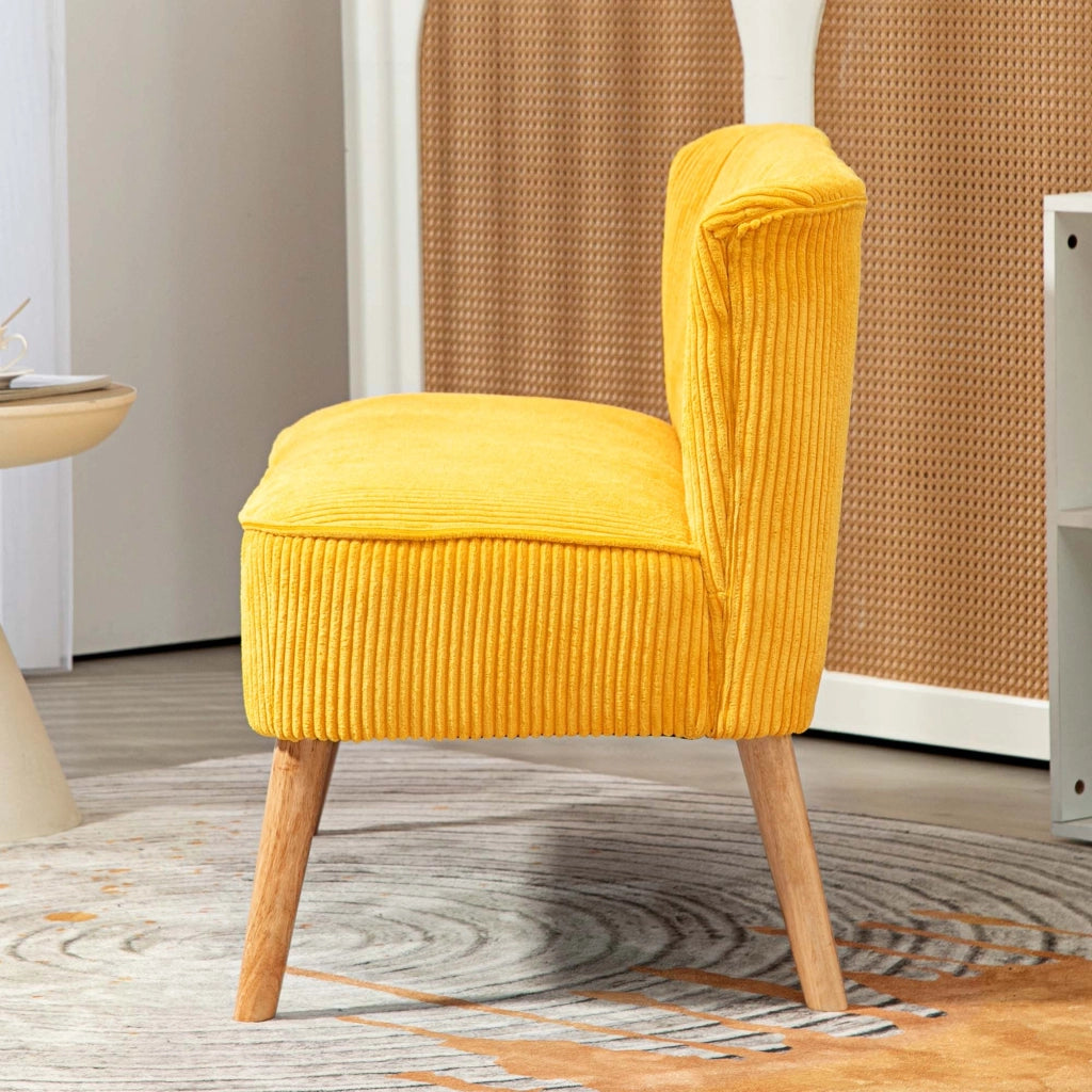 Divano 2 Posti ¨C Minimal ¨C Tessuto Giallo 117x56.5x77