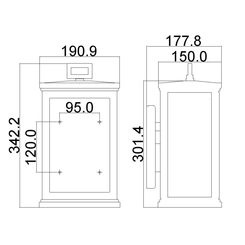 Applique esterna moderna nera E27 60W Roscoe Feiss