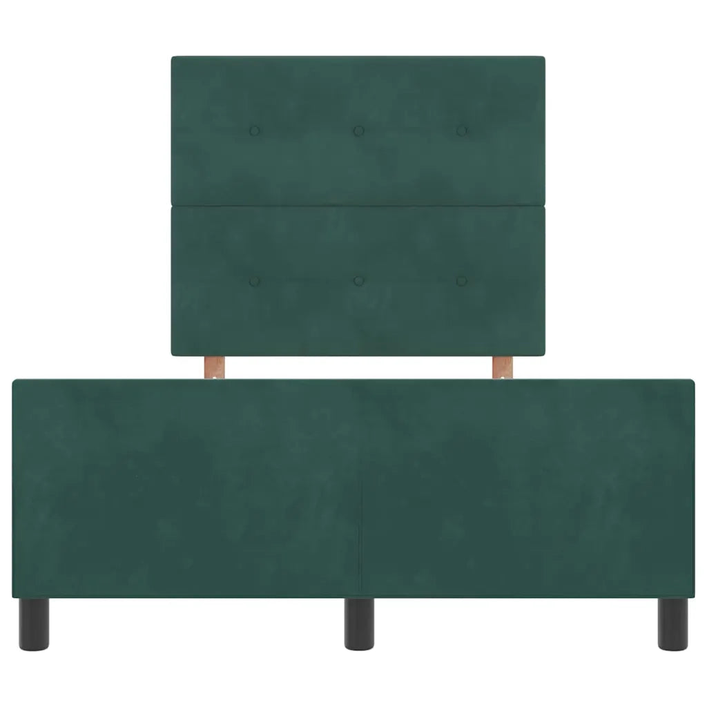 Letto a molle con testiera Verde Scuro 120 x 200 cm Velluto 3344936