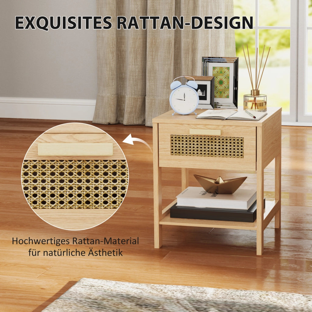 Comodino con cassetto ¨C Minimal ¨C MDF 40x40x48.4 cm