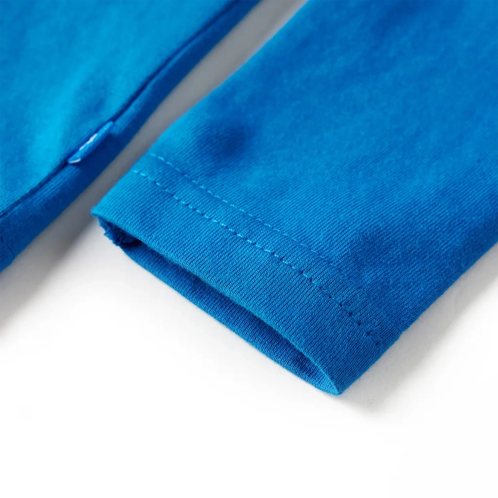 Maglietta da Bambino Maniche Lunghe Blu Cobalto 116 13301