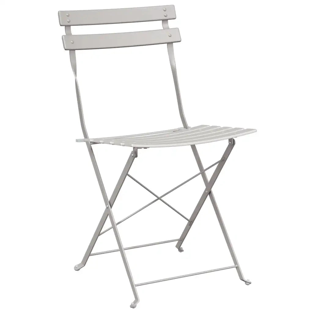 Set Bistro Pieghevole 3 pcs Beige Acciaio 42002971
