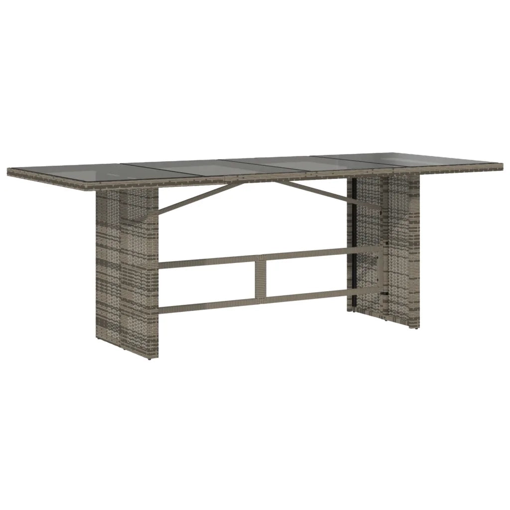 Set da Pranzo da Giardino 7 pz con Cuscini in Polyrattan Grigio 3212060