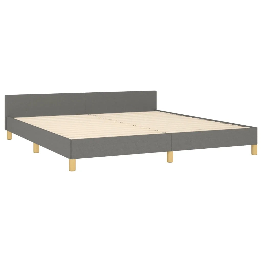 Letto matrimoniale | Letto per adulti | Giroletto senza Materasso Grigio Scuro 180x200 cm Tessuto