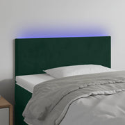 Testiera a LED-Testata con LED Verde Scuro 100x5x78/88 cm in Velluto 903473