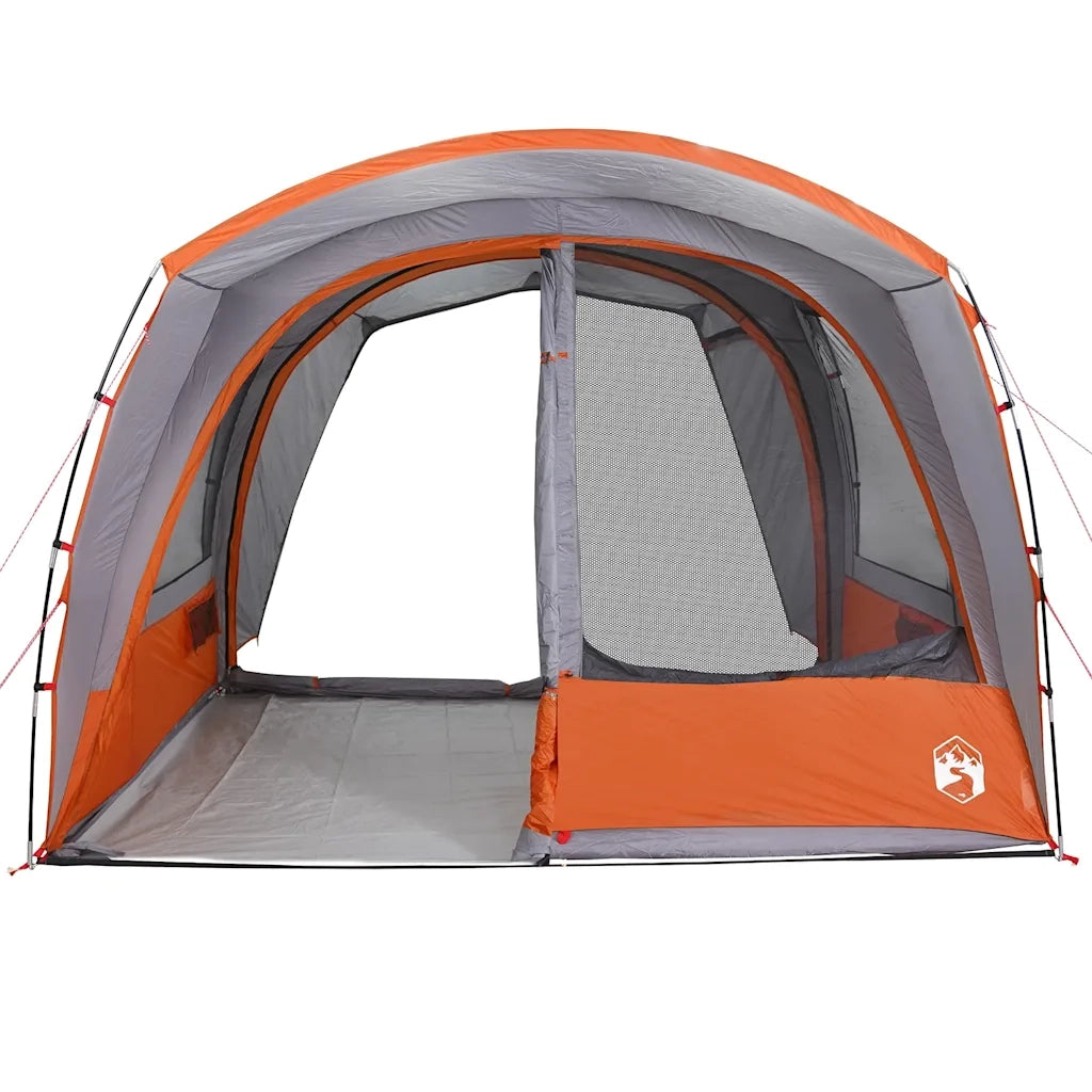 Tenda da Campeggio 4 Persone-Tenda per Escursionismo Grigio e Arancione Impermeabile 543501
