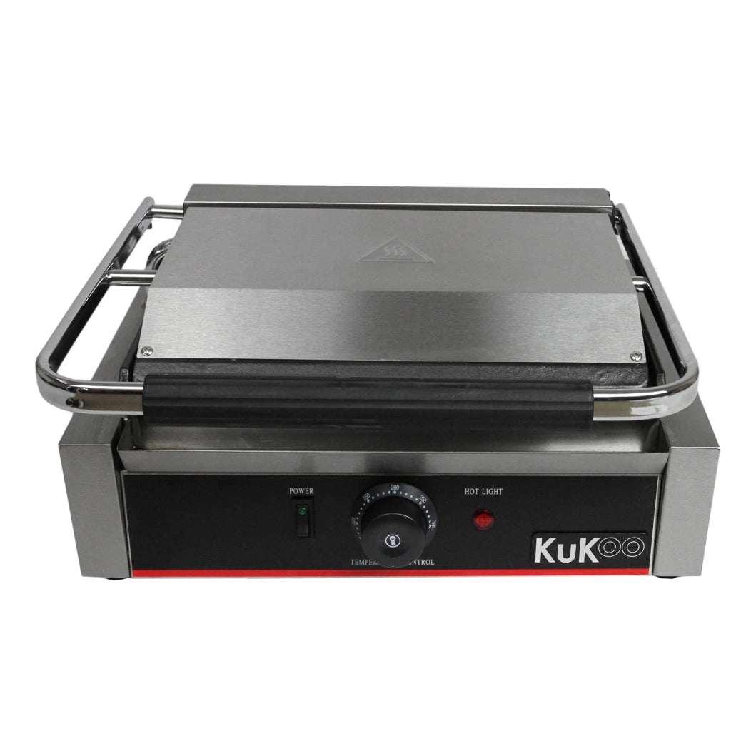 Piastra per Panini Carne Verdure Griglia Ghisa Professionale Rigata&Liscia 2200W