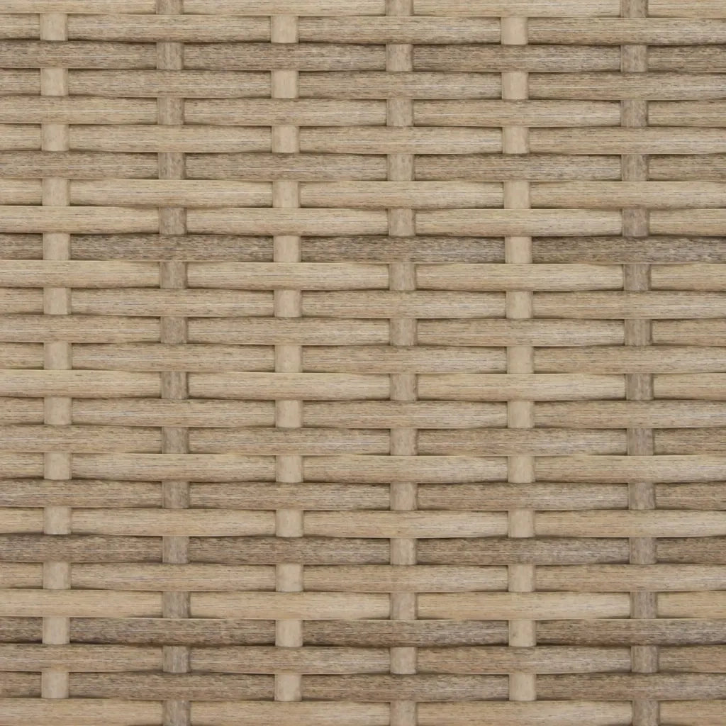 Divano Giardino 2 Posti Baldacchino e Sgabelli Beige Polyrattan 365784